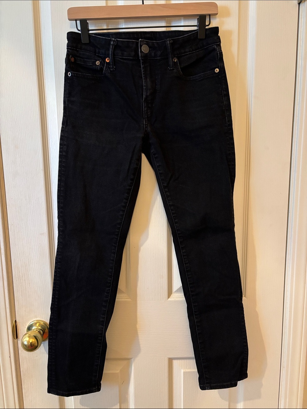 American Eagle Jeans Mens 30x30 Black Denim Slim Straight Airflex +
